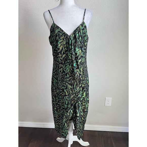 House of Harlow 1960 X Revolve Alvaro Metallic Wrap Dress Women's L Party - Picture 2 of 9